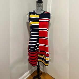 Tommy Hilfiger Womens Sz: M Colorful Sleeveless Striped Preppy Summer tank Dress